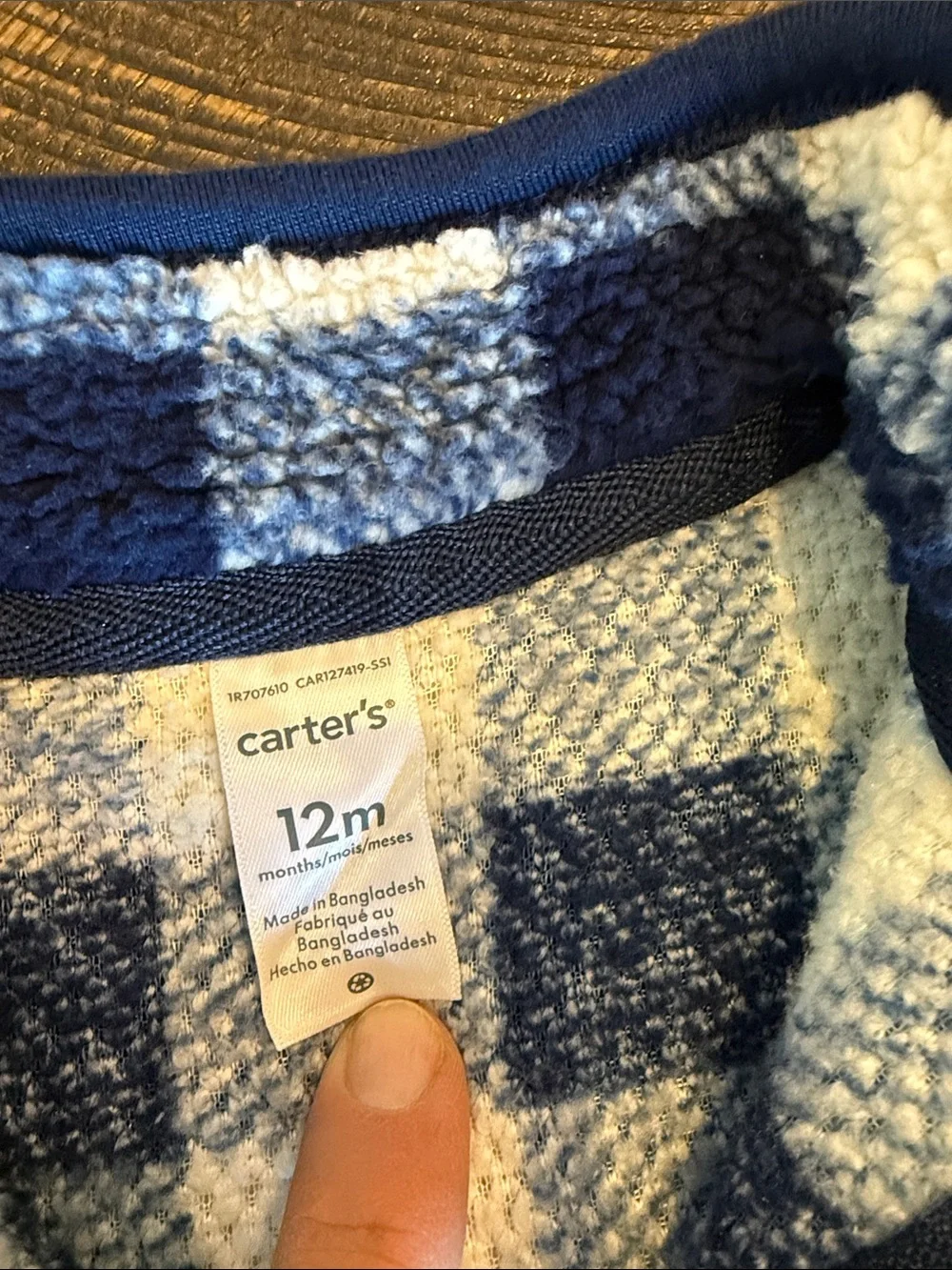 Carter's Boys 12m Fleece One-Piece